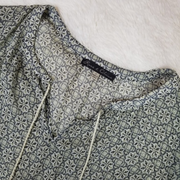 Rose & Olive | olive semi sheer top - Picture 2 of 6